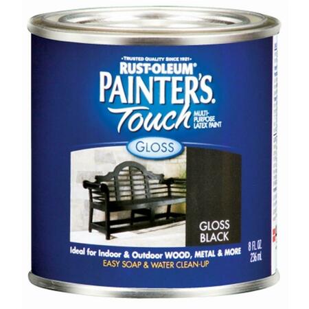 ZINSSER .50 Pint Gloss Black Painters Touch Multi-Purpose Paint 1979-730 20066197971